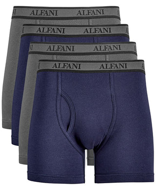 Cuecas boxer de malha Alfani masculinas, pacote com 4, pretas, tamanho 2XL