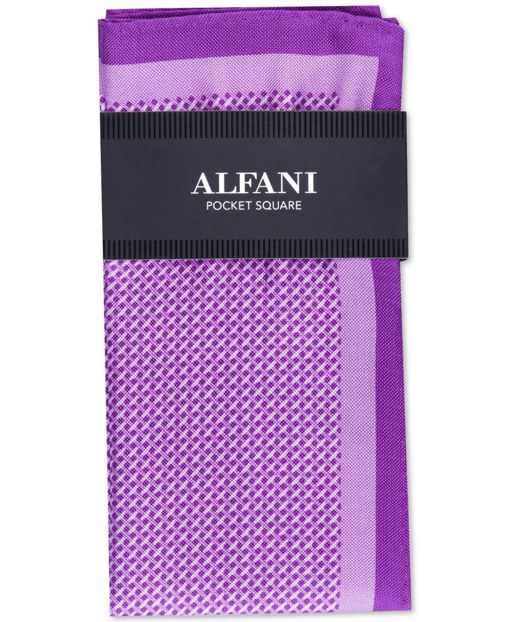 Alfani Masculino Mini Dot Silk Pocket Lenço Roxo Tamanho Regular