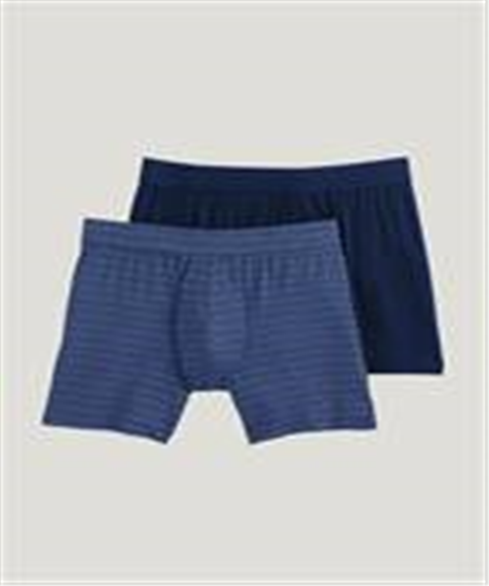 Pacote com 2 cuecas boxer masculinas Jockey Modal Everyday, azul, tamanho médio