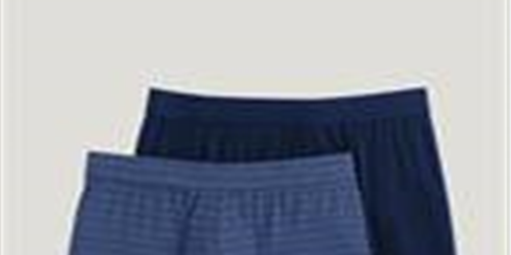 Pacote com 2 cuecas boxer masculinas Jockey Modal Everyday, azul, tamanho médio