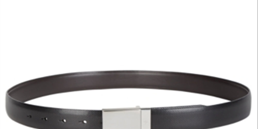 Cinto social profissional de couro masculino Ryan Seacrest Distinction, preto, tamanho grande