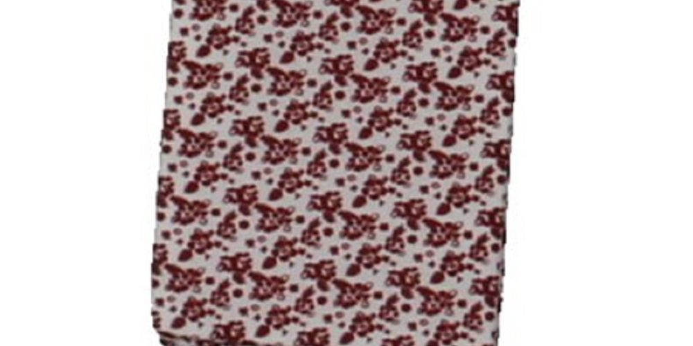 Lenço de bolso formal floral Porter masculino Four In Hand vermelho tamanho regular