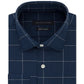 Camisa social masculina Tommy Hilfiger Slim-Fit, sem passar a ferro, Thflex Stretch Windowpane Check, azul brilhante, tamanho 34-35