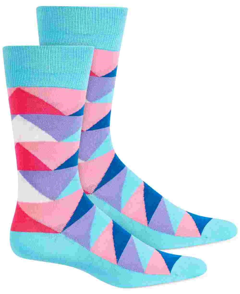 Meias Alfani Triângulo Masculinas Azuis Tamanho Regular