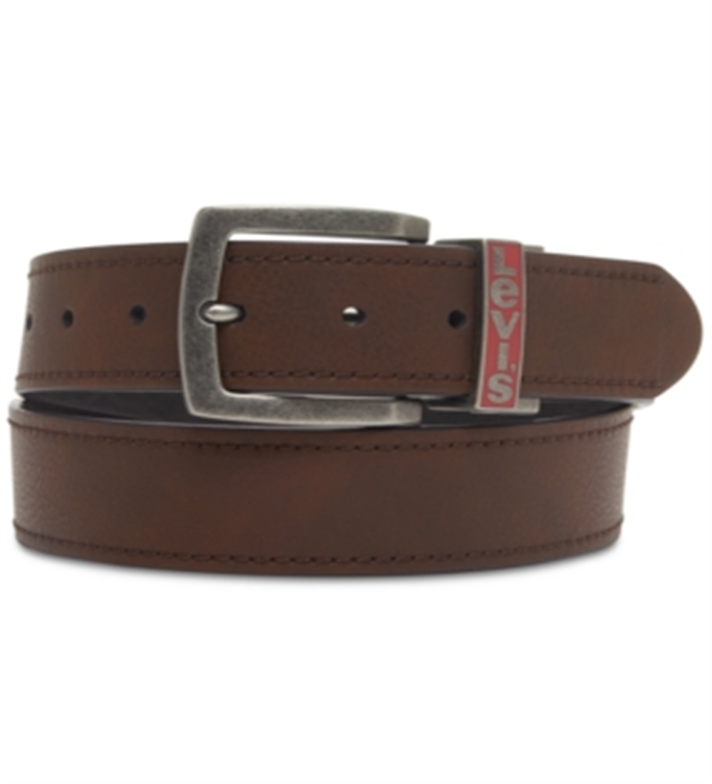 Cinto casual reversível masculino Levi's, marrom, tamanho médio