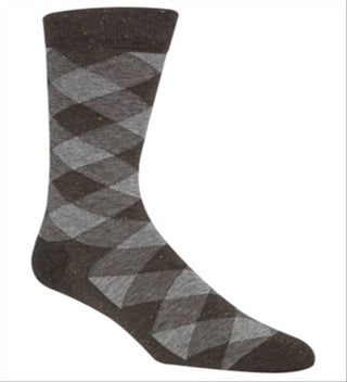 Cole Haan Men's Diamond Dress Crew Socks Gray Size 7-12