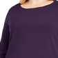 Karen Scott Suéter Plus Size com Decote Balé Feminino Roxo Tamanho 1X