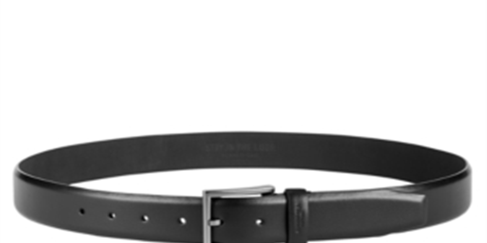 Cinto social profissional masculino Kenneth Cole Reaction em couro, preto, tamanho pequeno