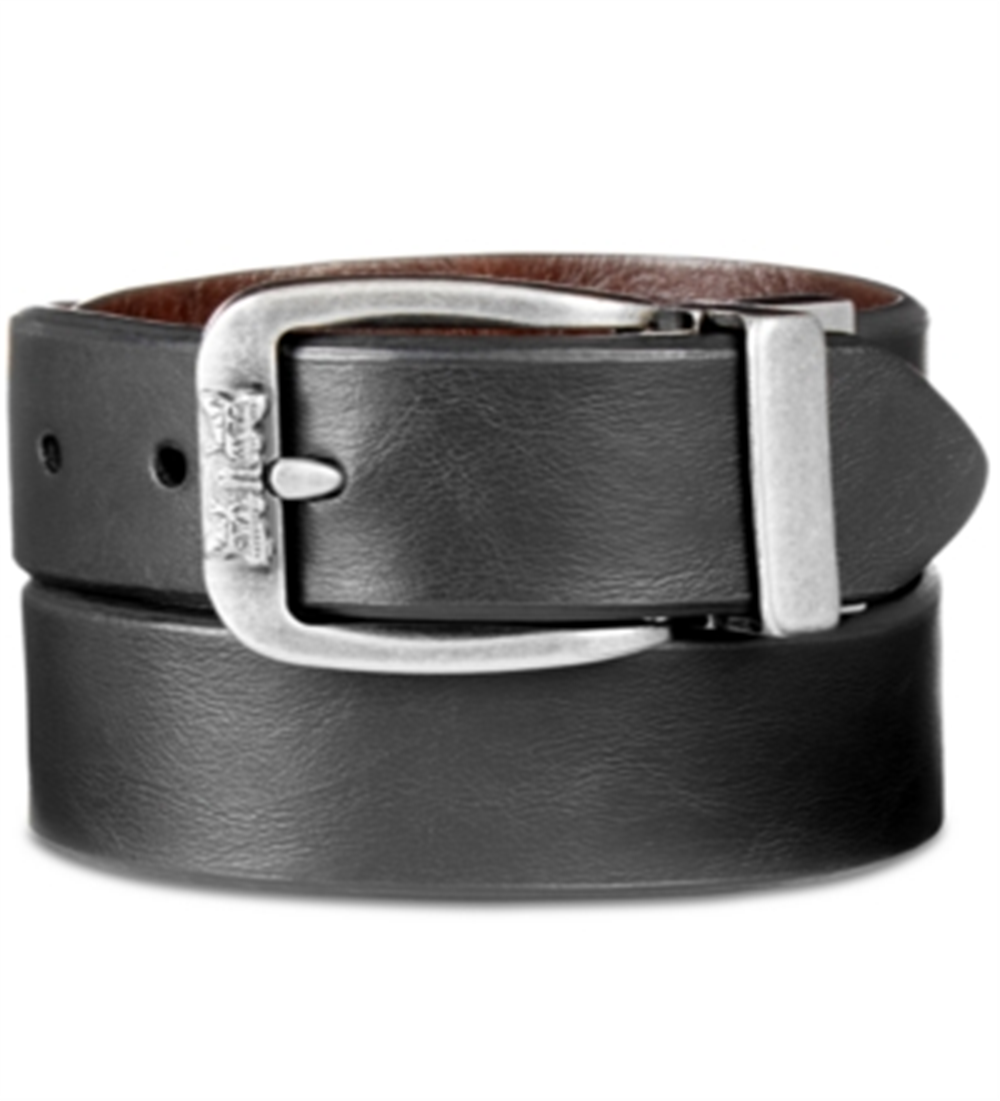 Cinto social profissional reversível masculino Levi's, preto, tamanho pequeno