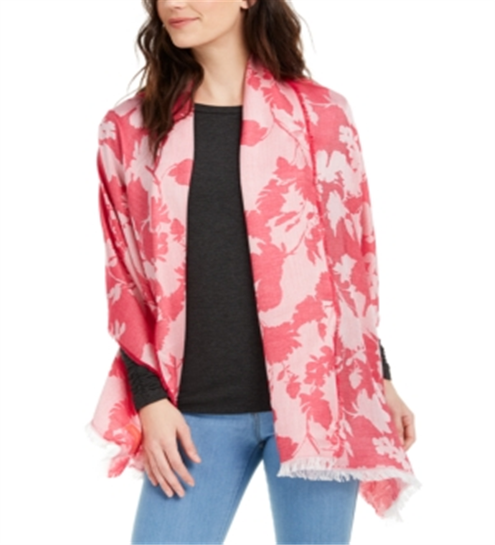 Calvin Klein Chambray Floral Pashmina Rosa Feminino Tamanho Único