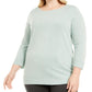 Suéter feminino Alfani Plus com decote canoa, verde, tamanho 2, extra grande