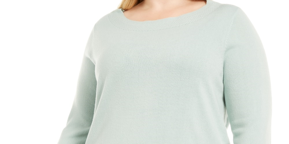 Suéter feminino Alfani Plus com decote canoa, verde, tamanho 2, extra grande