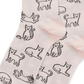 Meias masculinas Hot Sox Outline Cat Crew bege tamanho 6-12