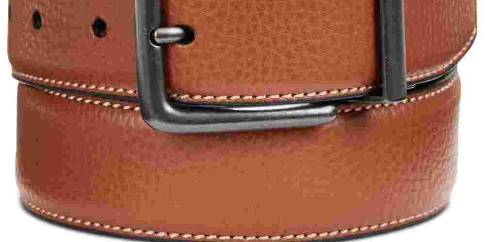 Perry Ellis Cinto reversível casual masculino Portfolio marrom tamanho 38