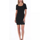 Vestido curto feminino Lamonir da Instant Figure, cinza, tamanho extragrande