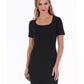 Vestido curto feminino Lamonir da Instant Figure, cinza, tamanho extragrande