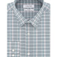 Camisa social Calvin Klein masculina xadrez verde, gola clássica, ajuste clássico, absorve umidade, tamanho 17,5-36/37