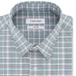 Camisa social Calvin Klein masculina xadrez verde, gola clássica, ajuste clássico, absorve umidade, tamanho 17,5-36/37