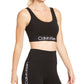 Sutiã esportivo feminino Calvin Klein Logo Impact, preto, tamanho pequeno