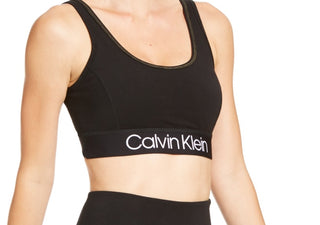 Sutiã esportivo feminino Calvin Klein Logo Impact, preto, tamanho pequeno