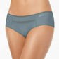 Calvin Klein Invisibles Mesh-Trim Hipster Cinza Feminino Tamanho P