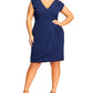 Vestido feminino City Chic Plus Classic Wrap Style Azul Tamanho 22W
