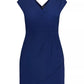 Vestido feminino City Chic Plus Classic Wrap Style Azul Tamanho 22W