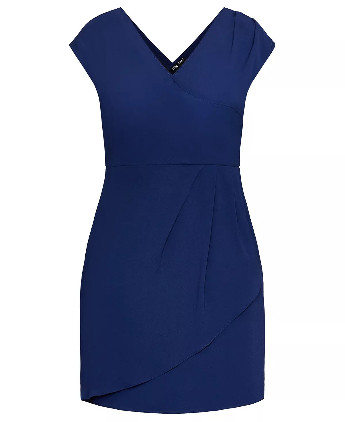 Vestido feminino City Chic Plus Classic Wrap Style Azul Tamanho 22W