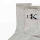 Meias esportivas Calvin Klein com estampa de logotipo masculino, cinza, tamanho regular