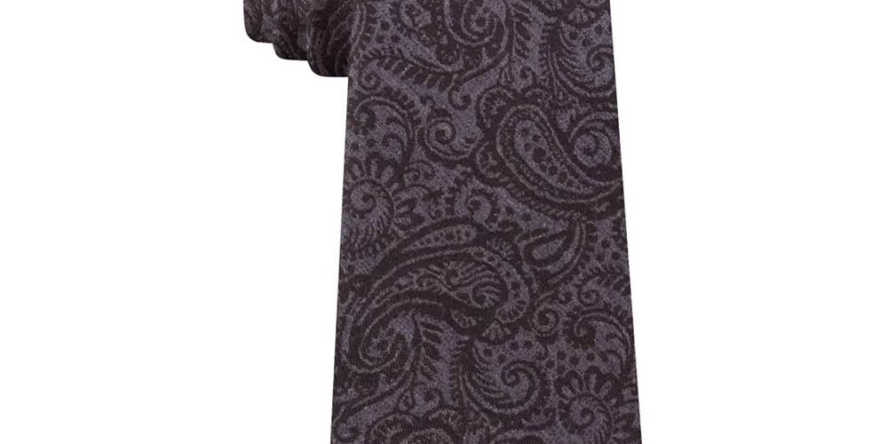 Gravata masculina Michael Kors com estampa paisley e efeito relevo, vermelha, tamanho único