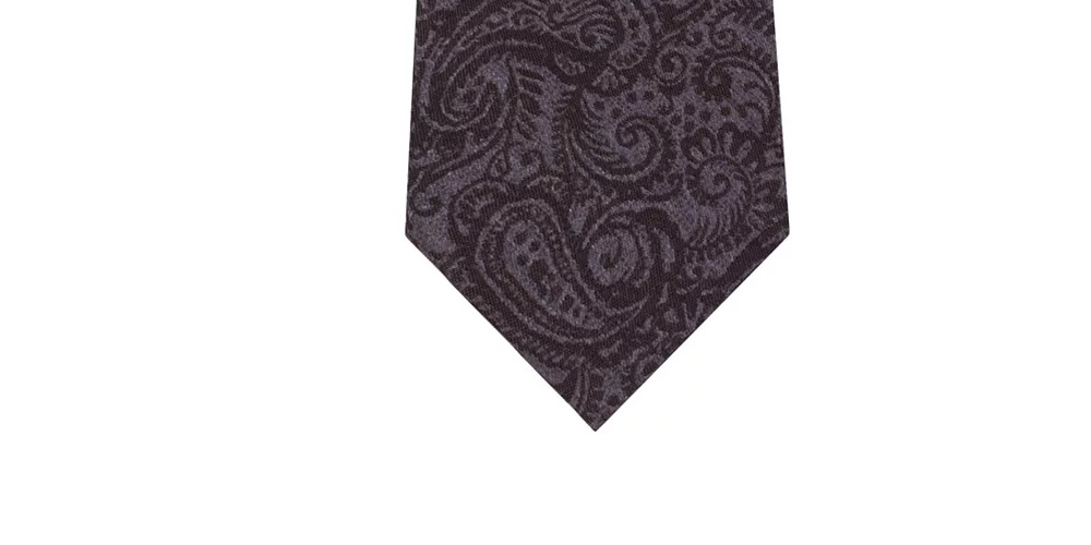 Gravata masculina Michael Kors com estampa paisley e efeito relevo, vermelha, tamanho único