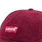 Boné de beisebol Levi's Corduroy Batwing Logo Masculino Vermelho Tamanho Regular