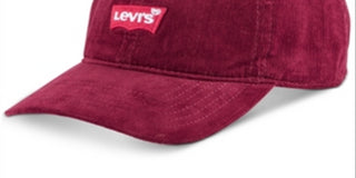Boné de beisebol Levi's Corduroy Batwing Logo Masculino Vermelho Tamanho Regular