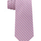 Gravata Calvin Klein Masculina Mini Bullseye Slim de Seda Rosa Tamanho Regular
