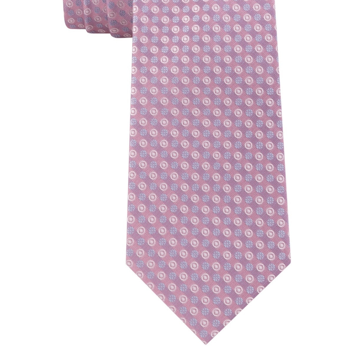 Gravata Calvin Klein Masculina Mini Bullseye Slim de Seda Rosa Tamanho Regular