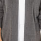 Karen Scott Cardigan Feminino Frente Aberta Cinza Escuro Tamanho PS