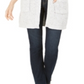 Cardigan feminino listrado de chenille com frente aberta, preto, tamanho M