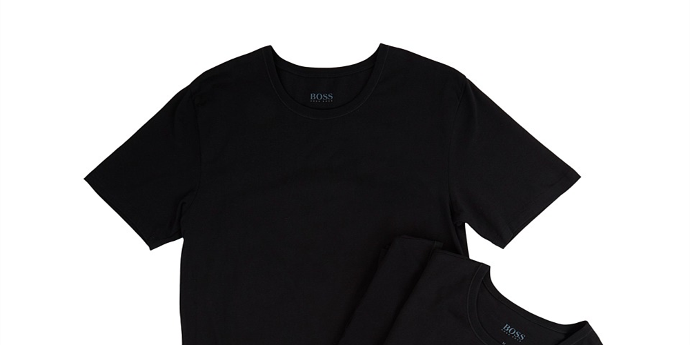 Camiseta BOSS Gola Redonda - Pacote com 3 - Preta - Tamanho M