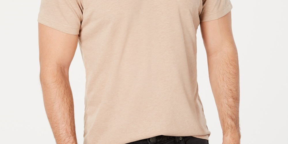 Camiseta masculina mesclada INC International Concepts bege tamanho XXX-G