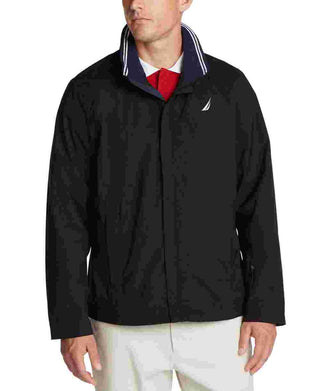 Jaqueta bomber masculina Nautica Anchor, tamanho grande, cor carvão