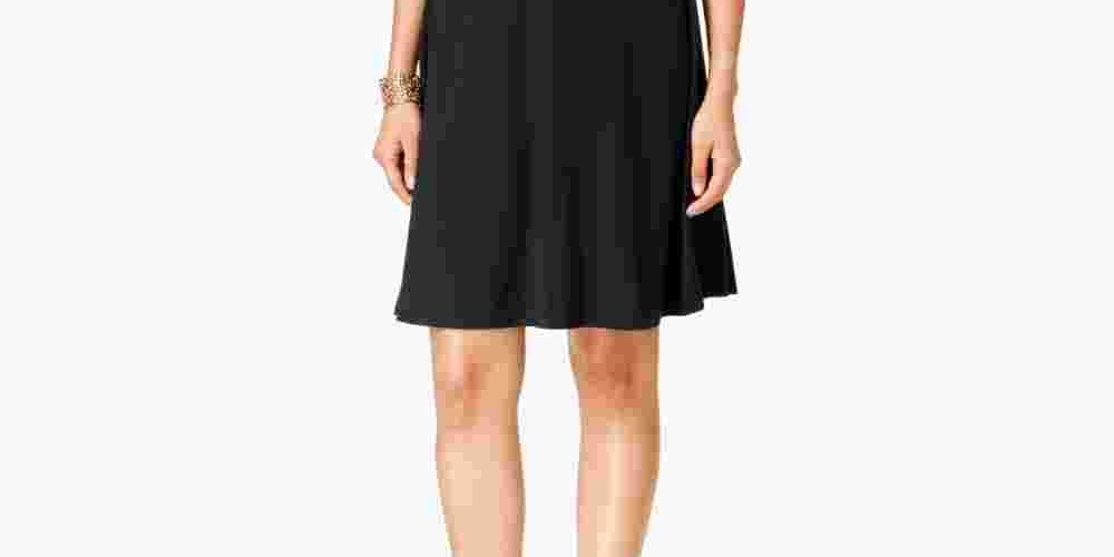 Vestido curto sem mangas estilo &amp; co feminino, preto, tamanho PP