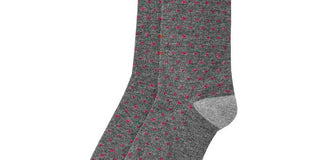 Meias estampadas masculinas Alfani cinza tamanho regular