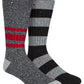 Tommy Hilfiger Pacote com 2 Meias Listradas Masculinas Cinza Tamanho 7-12
