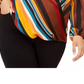 Blusa listrada plus size feminina INC International Concepts, laranja, tamanho 2X