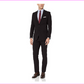 Terno masculino Nick Graham Slim Fit Stretch Solid Preto Tamanho 36