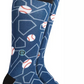 Meias estampadas grandes e altas masculinas Tall Order, azul-marinho, tamanho 12-15