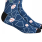 Meias estampadas grandes e altas masculinas Tall Order, azul-marinho, tamanho 12-15