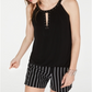 INC International Concepts Top Halter Feminino Preto Escuro Tamanho Médio