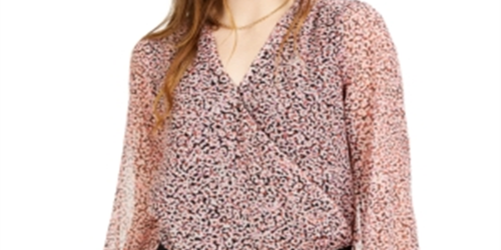 Body feminino com sobrepeliz estampado Bar III - Rosa - Tamanho Grande