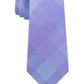 Gravata fina xadrez azul Kenneth Cole masculina, tamanho regular